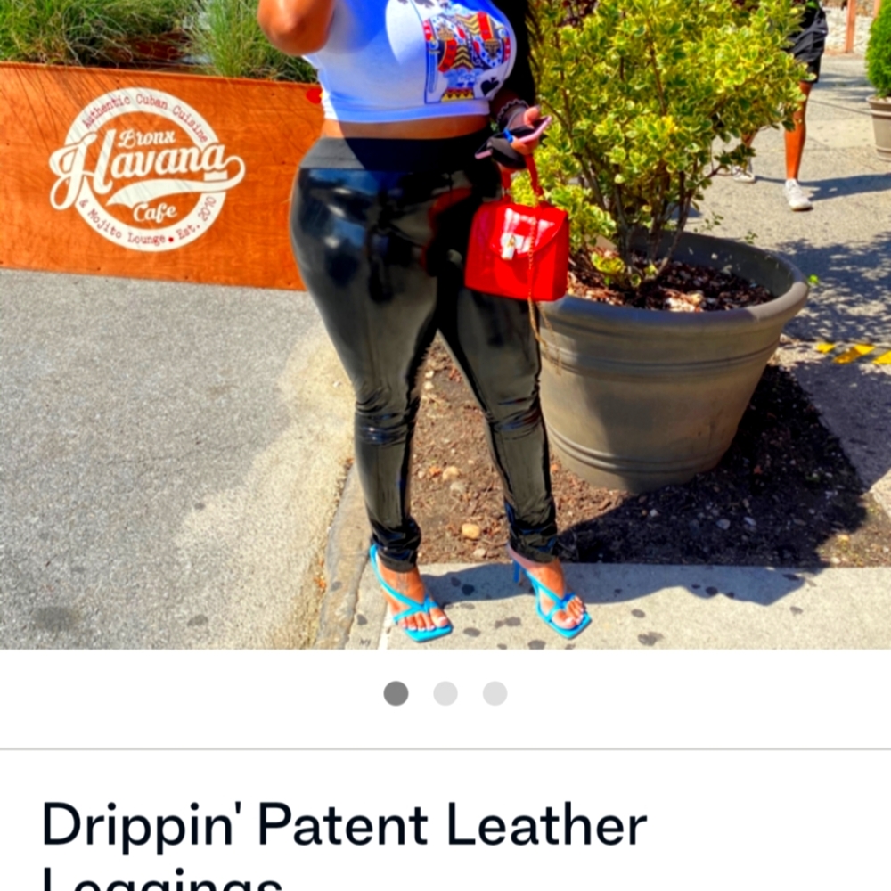 COPY - Black patent leather leggings